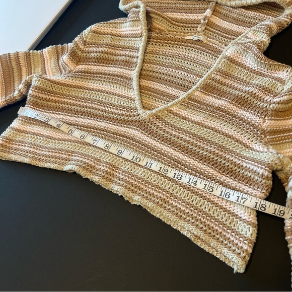 Tularosa Esme hooded pullover sweater in Sage Desert Stripe, cropped, sz XS - Picture 5 of 11